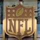 Feb 1, 2020; Miami Gardens, Florida, USA; General overall view of NFL golden shield logo at the NFL Honors show at the Adrienne Arsht Center.